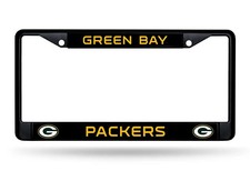 Green Bay Packers Black License Plate Frame picture