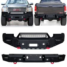 Fits 07-13 GMC Sierra 1500 pickup Steel Front and Rear Bumpers picture
