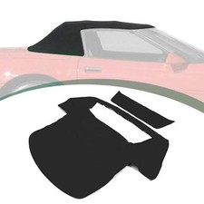 For 1986-1993 Chevy C4 Corvette #COR86989 Black Convertible Soft Top w/ Window picture