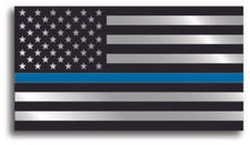 Thin Blue Line Flag Decal Sticker Car Truck I support Blue Lives Matter Police picture