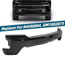 3PCS Front Bumper Face Bar Fit For 19-22 Chevrolet Silverado 1500 Steel Black picture