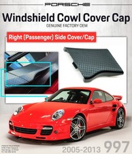 2005-2013 Porsche 997 GENUINE OEM Wiper Cowl Cover End Cap RIGHT 99757257006FMT picture