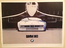 BMW M1- Concorde - Authorized Reprint Rare Car Poster Stunning Own It 😎 picture
