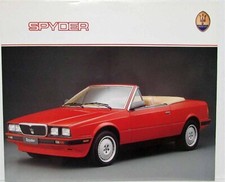 1989-1990 Maserati Spyder Sales Folder - French Text picture