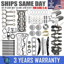 G4KJ 2.4L Engine Rebuild Kits w/ Crankshaft Con Rods Timing Kit For Hyundai KIA picture