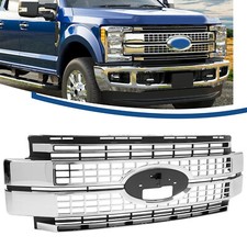 Grille For Ford F250 F350 Super Duty Platinum 2017 2018 2019 Bumper Chrome Grill picture