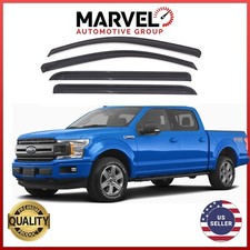 Out-Channel Window Visor Rain Guard Deflectors for Ford F-150 Crew Cab 2015-2020 picture