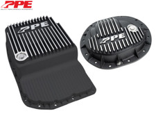 PPE Brushed Transmission Pan & Rear Differential Cover For 14-21 GMC/Chevy 1500 picture
