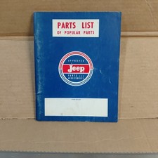 1967-1968 Kaiser Jeep Parts List Of Popular Parts Factory Service Catalog picture
