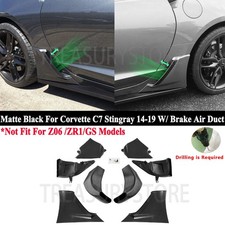 For Corvette C7 Stingray 2014-2019 Rear Fender Scoop Brake Air Duct Matte Black  picture