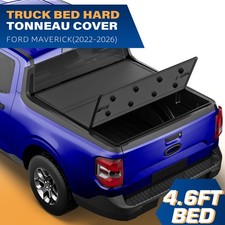 4.5ft 4.6FT FRP Hard Tri-Fold for 2022-26 Ford Maverick Truck Bed Tonneau Cover picture