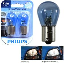 Philips Crystal Vision Ultra Light P21W 21W Two Bulbs Cornering Turn Replacement picture