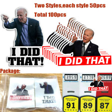 100pcs Joe Biden I DID THAT Sticker Funny Humor Car Stickers Gas Price Trump  picture