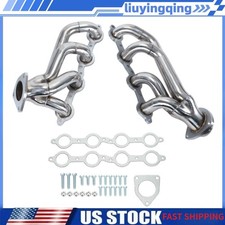 for 02-16 Chevy Silverado 1500 2500HD 3500HD Shorty Header Manifold 4.8 5.3 6.0L picture