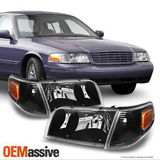 Fit 98-11 Crown Victoria Headlights + Corner Signal Lamps 1998-2001 Left+right picture
