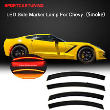 Smoke LED Front Rear Side Marker Lights For 2014-2019 Chevy Corvette C7 Z06 Z51 picture