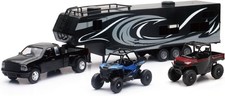 NewRay Dually Truck w/ Toy Hauler & RZR XP Turbo/Ranger XP1000 1/18 Scale Set picture