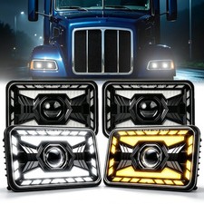 4PCS LED Headlights 4x6