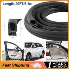 Automotive Door Weather Stripping 20Ft Car Door Rubber Edge Trim Seal Strip picture