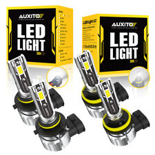 4x AUXITO 9005 H11 LED Combo Headlight Bulbs High Low Beam Kit Extremely White picture