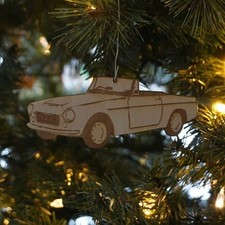 ZSPEC Laser-Engraved Birch Ornament, Style: Datsun Roadster (1600/2000), ~5-inch picture