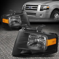FOR 07-14 FORD EXPEDITION BLACK HOUSING AMBER CORNER HEADLIGHT REPLACEMENT LAMP picture