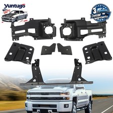 For 15-19 Chevy Silverado 2500 HD 3500 New Front Bumper Brackets & Retianer picture