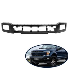Black Steel Front Bumper Face Bar For Ford F-150 F150 2018-2020 W/ Fog Hole picture