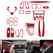 39pcs For BMW 125i 128i 135i Red Carbon Fiber Full Kits Interior Trim Set picture