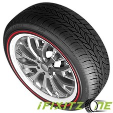 1 Vogue Custom Built Red Stripe+White Sidewall 245/40R20 99V 60K MILE Warranty picture