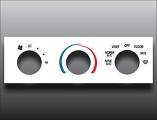 1994-1998 Ford Mustang White Heater Control Overlay HVAC picture