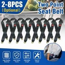 Lot 2-8pcs Universal Lap Seat Belt 2 Point Adjustable Retractable Car Single Lap picture