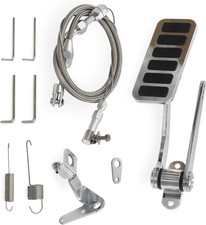 Universal Street Hot Rod Aluminum Gas Pedal + Throttle Cable & Spring Set😍⬆️ picture