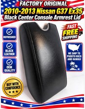 OEM ✅2010-2013 Infiniti G37 Ex35 Black Center Console Leather Armrest Lid  picture