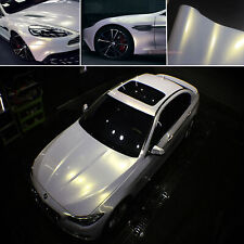 Whole Car Wrap Glossy White to Gold Pearl Chameleon Vinyl Sticker 50FT x 5FT US picture