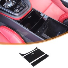 Glossy Black Central Control Storage Box StickerTrim For Jaguar F-TYPE 2013-2022 picture