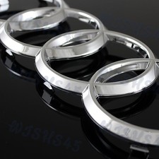 Chrome Grill For Rings Front Hood A1 A3 A4 S4 A5 S5 A6 S6 SQ7 Badge Emblem New picture