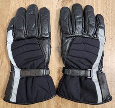 BMW Motorrad Allround II Black Leather Nylon Motorcycle Gloves 11 / 11 1/2 picture