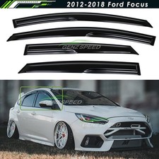 For 2012-2018 Ford Focus ST SE 4 Door Wavy Mugen Style Window Visors Rain Guards picture