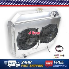 Aluminum 4Row Radiator Shroud Fan&Relay For Ford Bronco F100 F150 F250 1966-1979 picture