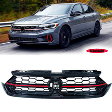For 2022 2023 2024 VW Volkswagen Jetta GLI Black Front Bumper Grill W/ Red Trim picture