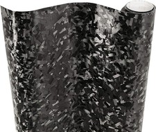 Forged Composite Carbon Patternless Car Vinyl Wrap Roll (6ft x 5ft, Black) picture
