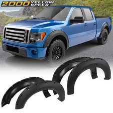Fit For Ford F150 2009-2014 Offroad Pocket Rivet Style Black Wheel Fender Flares picture
