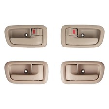Set of 4 Interior Door Handles W/Bezel (Beige) Compatible with 2000-2006 Toyota picture