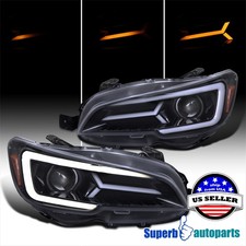 For 2015-2021 Subaru WRX STI Smoke Projector Headlights LED Sequential picture