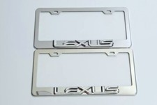 2 pcs Silver License Plate Frame for 3D Lexus Logo  picture