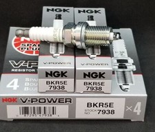 Quantity 6 NGK BKR5E 7938 V-Power Spark Plugs picture