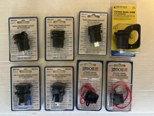 Sea Dog Dual Usb Power Outlet With Voltmeter And Blue Sea 12/24 V Dual USB Lot picture