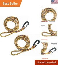 7ft PWC Dock Lines, Pack of 2 - Durable Yellow/Black for Safe Watercraft Docking picture
