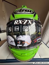 Arai RX-7X RADICAL Full Face Motorcycle Helmet Green Size L 59-60cm Unused Japan picture